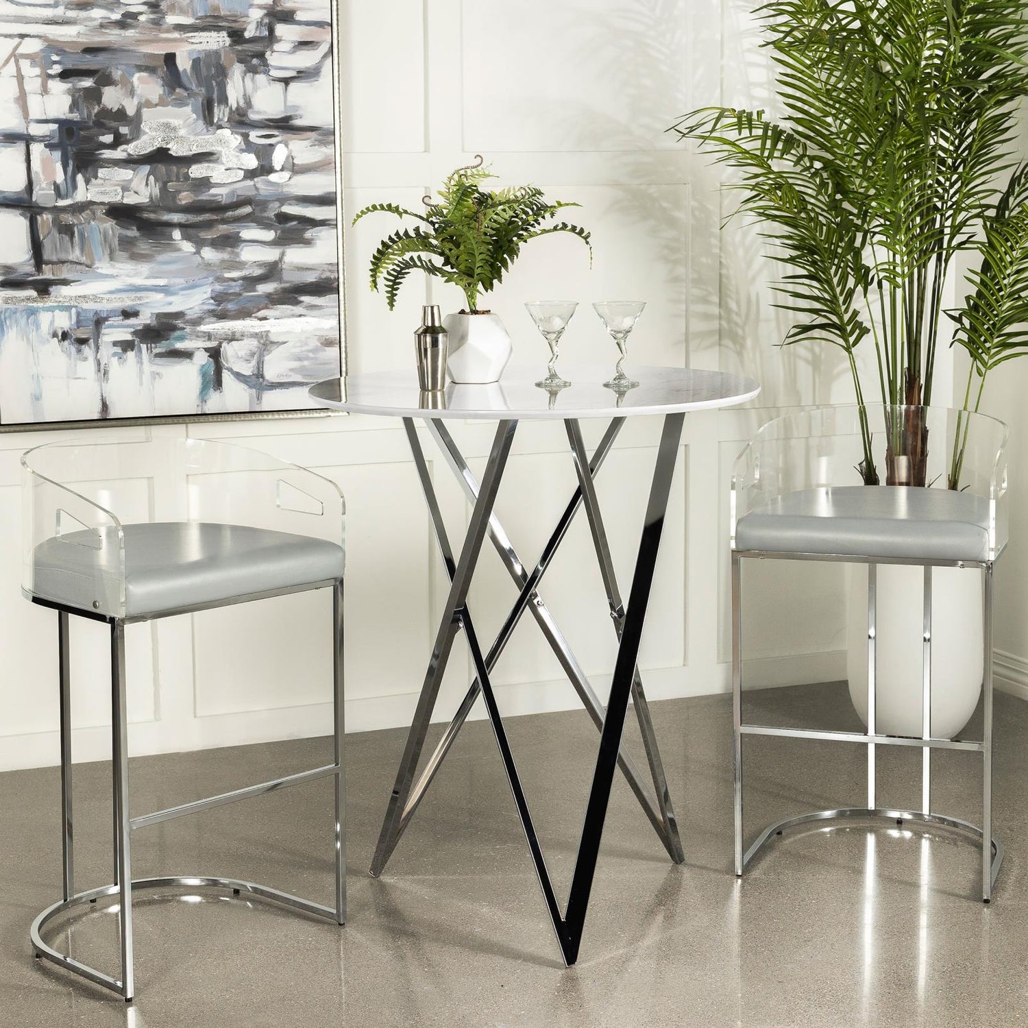 Terrell Brass 2-Tier Mirrored Serving Cart - 183526 - Bien Home Furniture &amp; Electronics