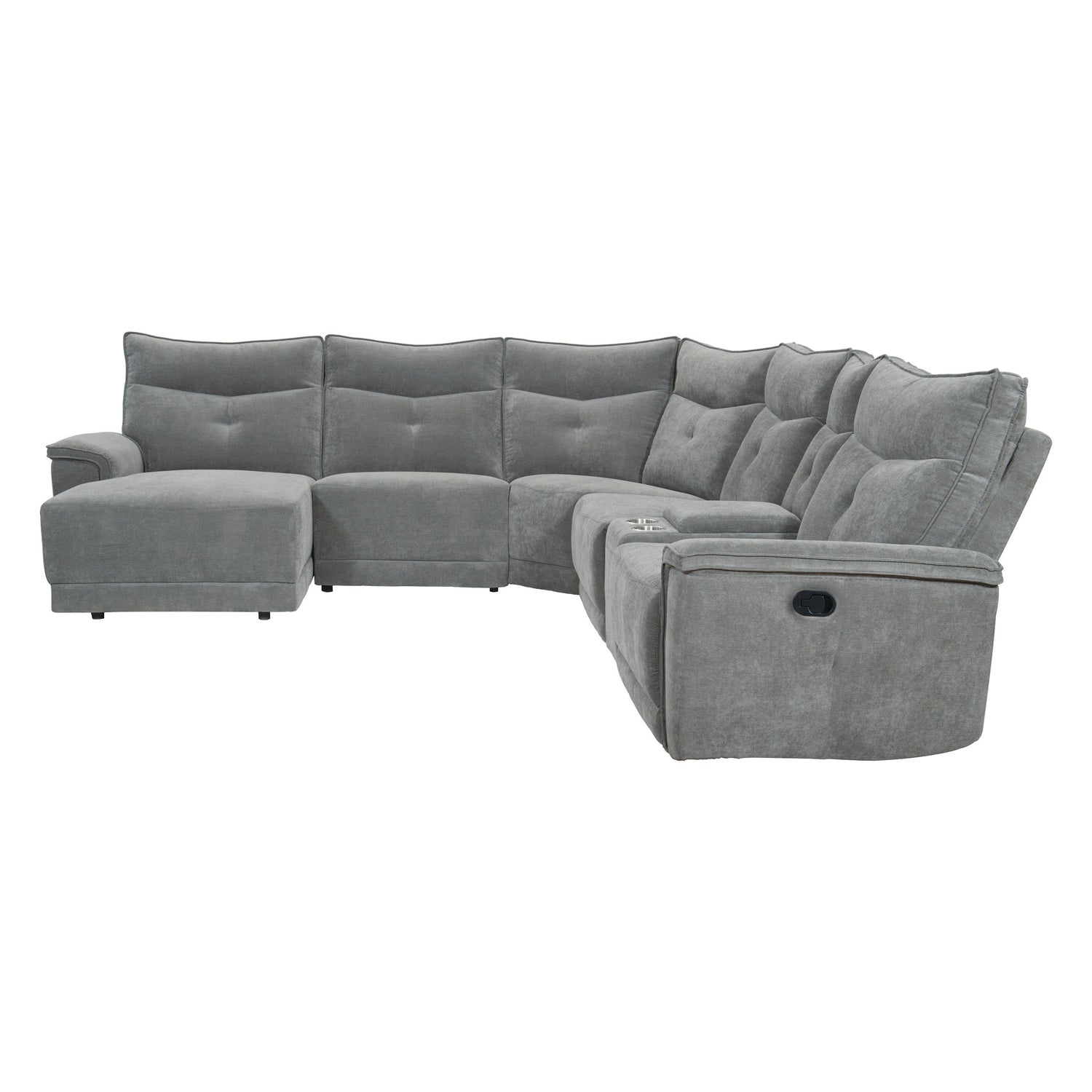 Tesoro Dark Gray Modular LAF Reclining Sectional - 9509DG*65LRR - Bien Home Furniture &amp; Electronics