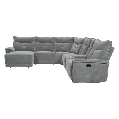 Tesoro Dark Gray Modular LAF Reclining Sectional - 9509DG*65LRR - Bien Home Furniture &amp; Electronics