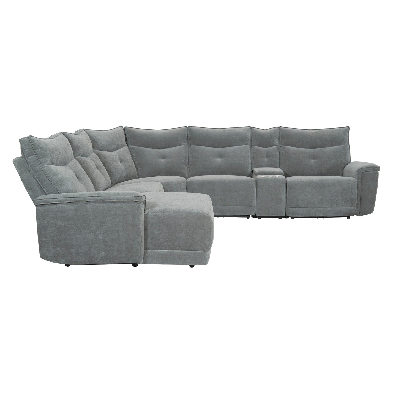 Tesoro Dark Gray Modular LAF Reclining Sectional - 9509DG*65LRR - Bien Home Furniture &amp; Electronics