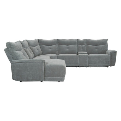 Tesoro Dark Gray Modular LAF Reclining Sectional - 9509DG*65LRR - Bien Home Furniture &amp; Electronics