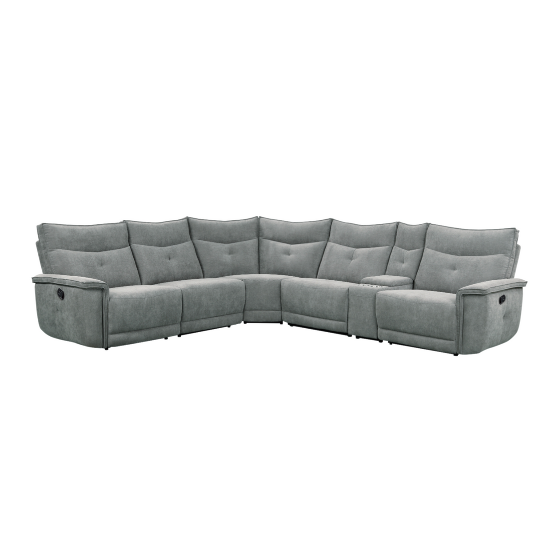 Tesoro Dark Gray Modular Reclining Sectional - 9509DG*6LRRR - Bien Home Furniture &amp; Electronics