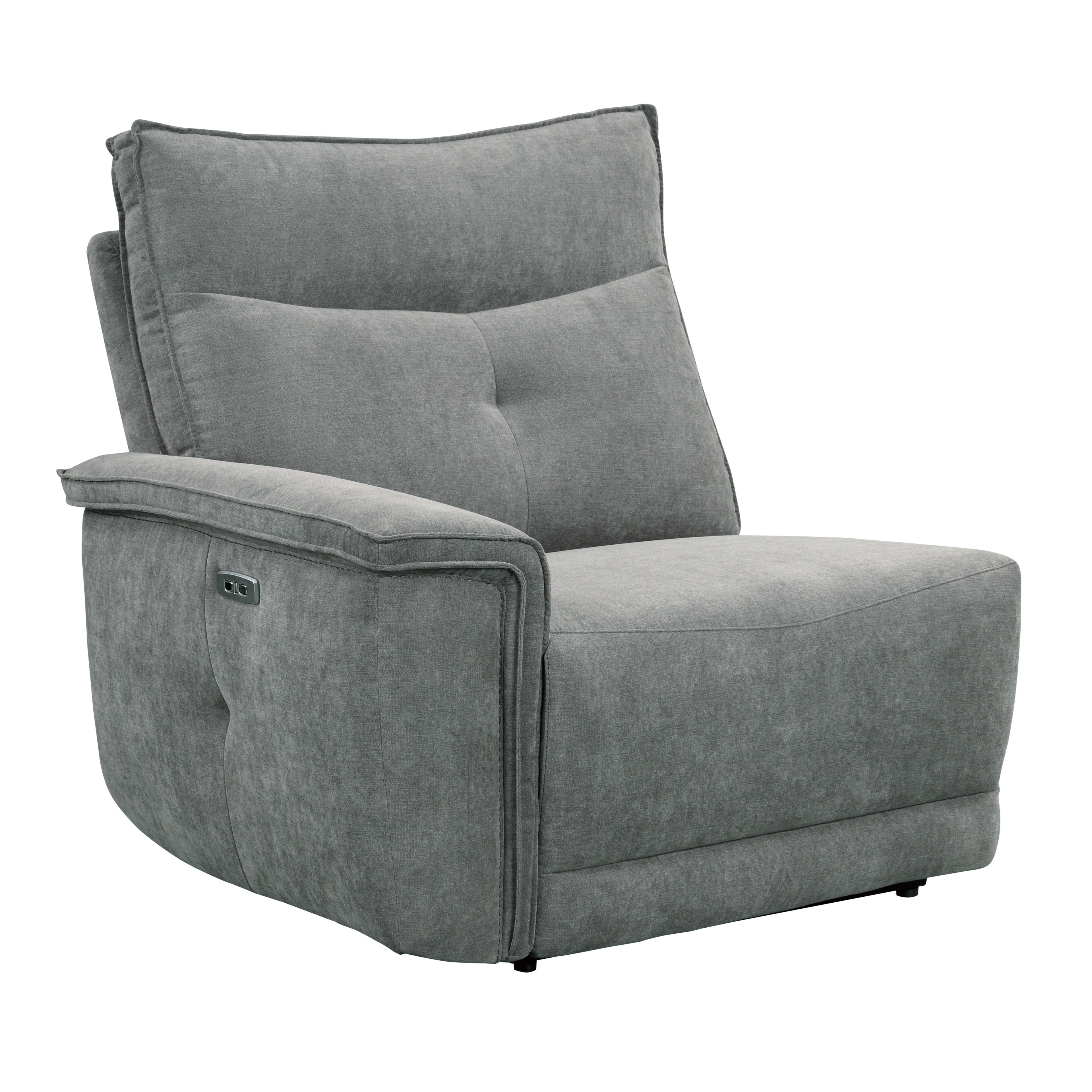 Tesoro Dark Gray Power Double Reclining Sofa - 9509DG-3PWH* - Bien Home Furniture &amp; Electronics