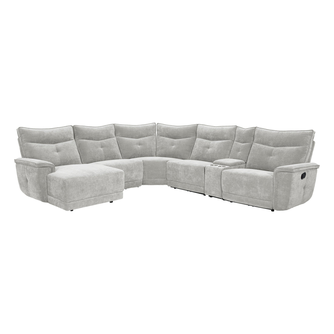 Tesoro Mist Gray LAF Modular Reclining Sectional - 9509MGY*65LRR - Bien Home Furniture &amp; Electronics