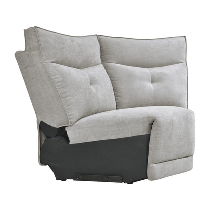 Tesoro Mist Gray Modular Power Reclining Sectional - 9509MGY*6LRRRPWH - Bien Home Furniture &amp; Electronics
