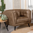 Thatcher Upholstered Button Tufted Chair Brown - 509423 - Bien Home Furniture & Electronics