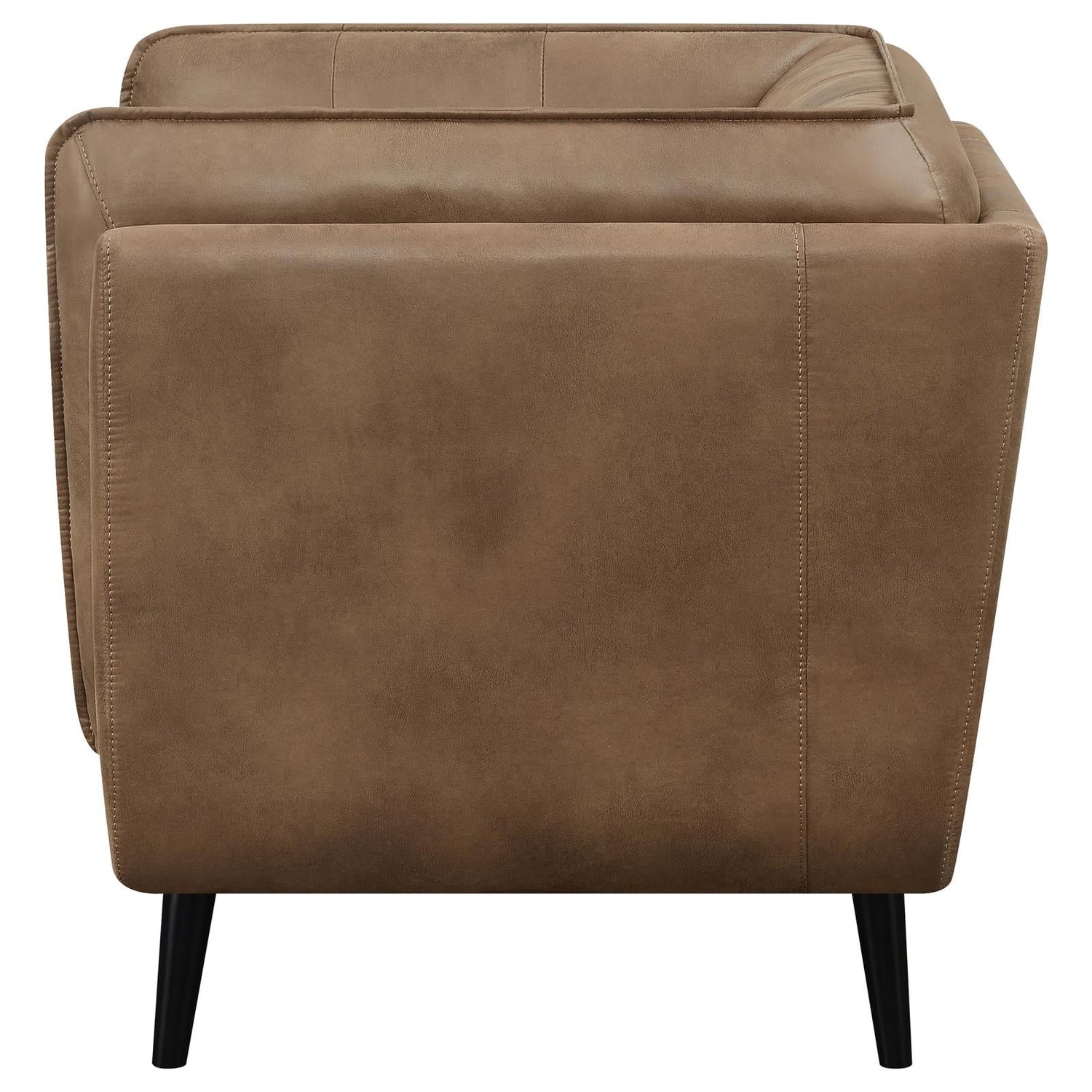 Thatcher Upholstered Button Tufted Chair Brown - 509423 - Bien Home Furniture &amp; Electronics