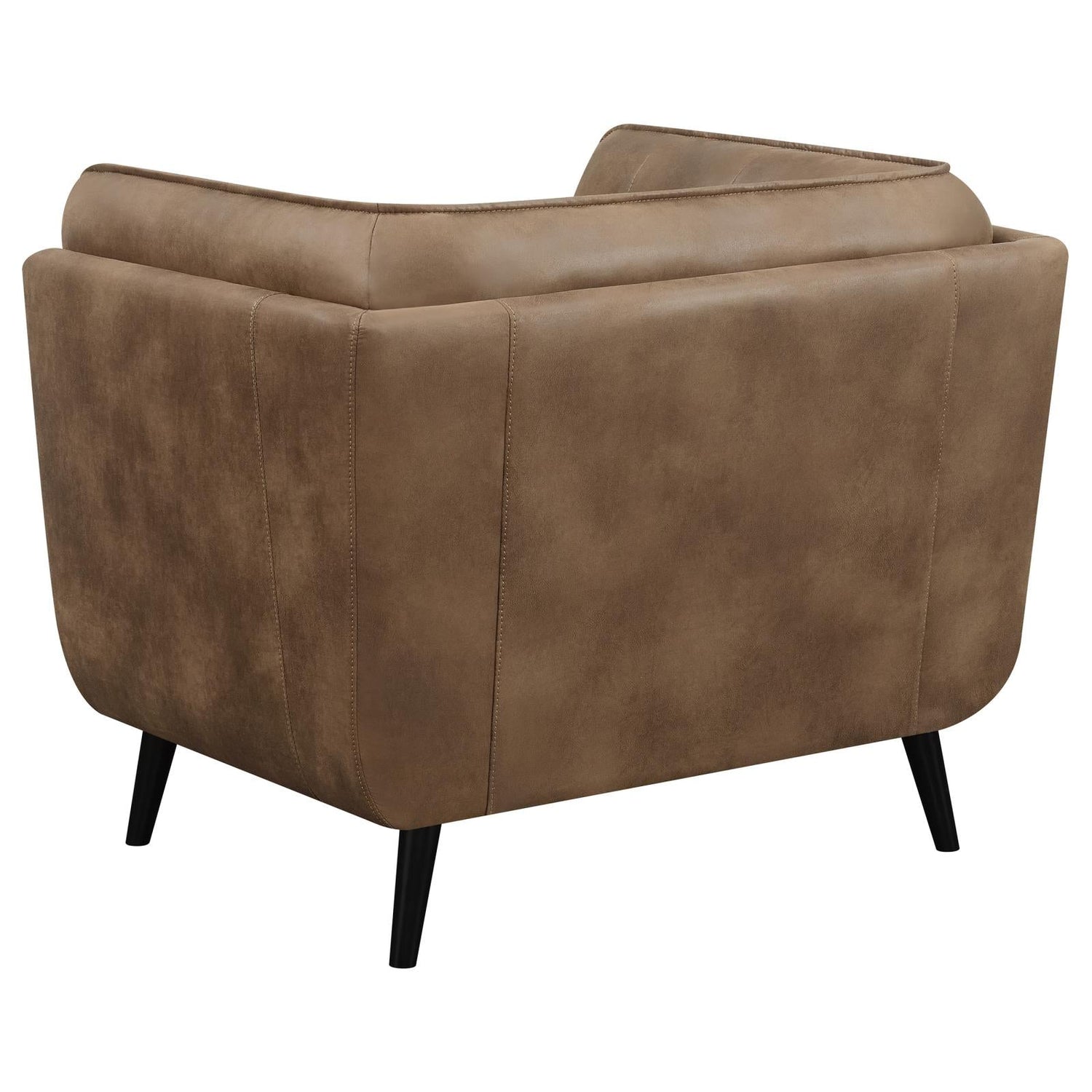 Thatcher Upholstered Button Tufted Chair Brown - 509423 - Bien Home Furniture &amp; Electronics