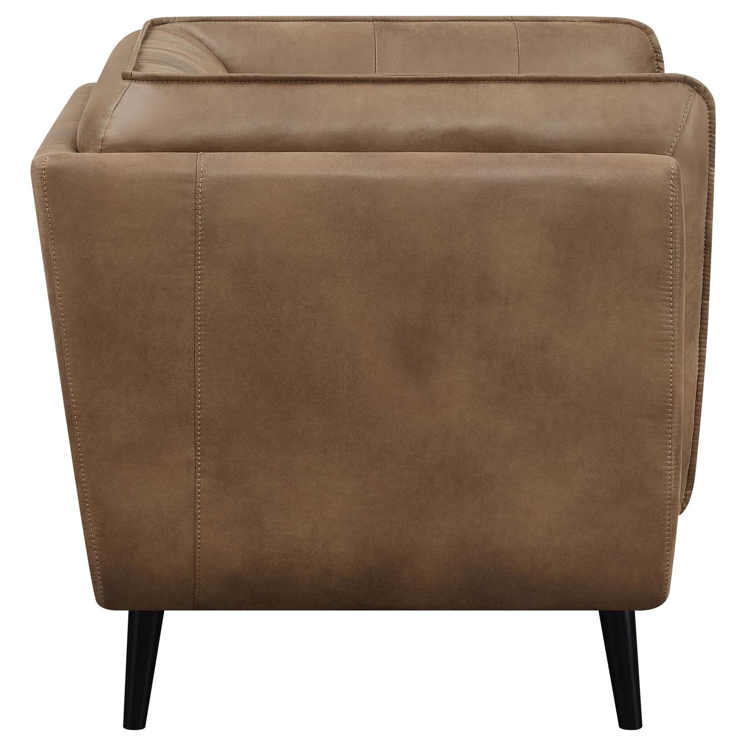 Thatcher Upholstered Button Tufted Chair Brown - 509423 - Bien Home Furniture &amp; Electronics