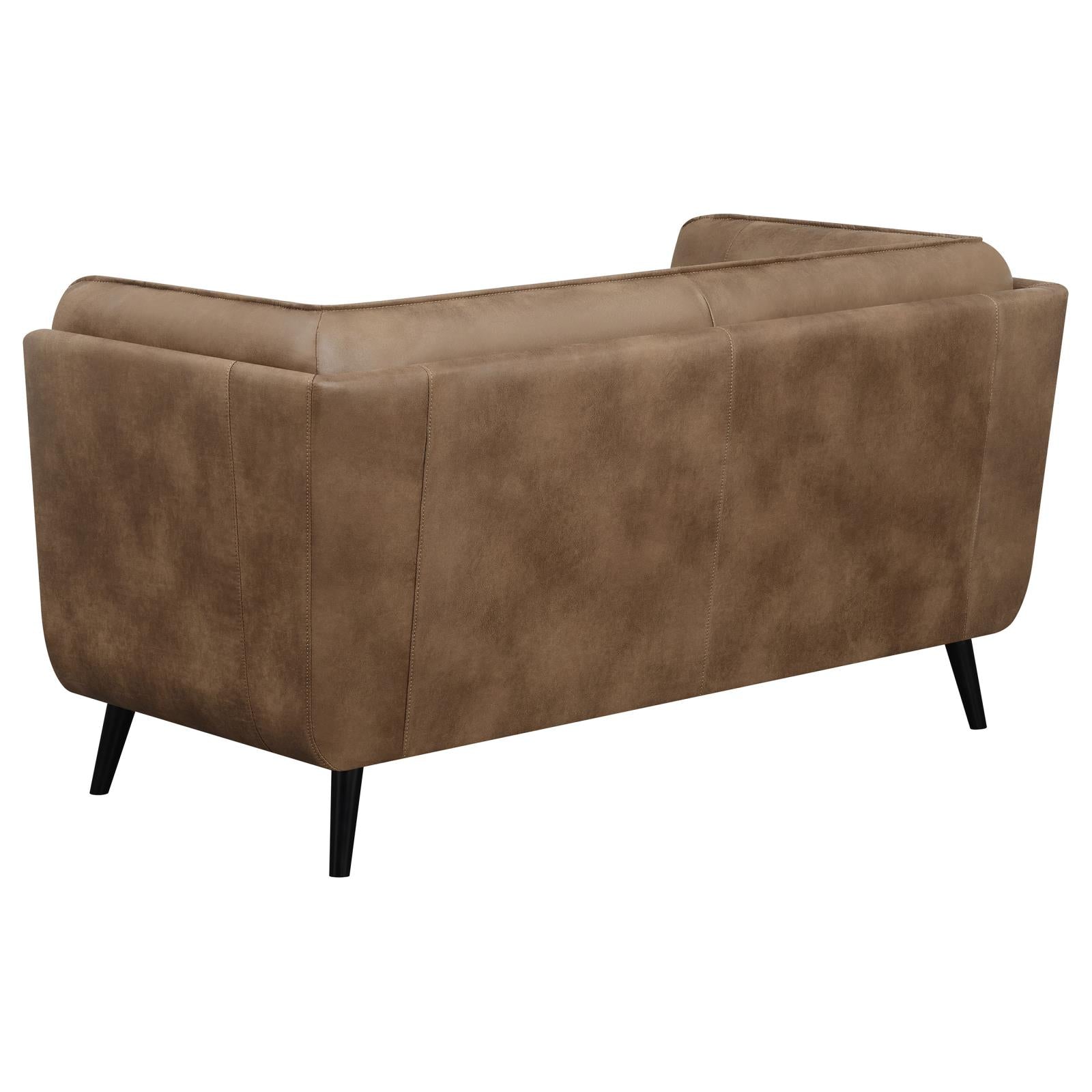 Thatcher Upholstered Button Tufted Loveseat Brown - 509422 - Bien Home Furniture &amp; Electronics