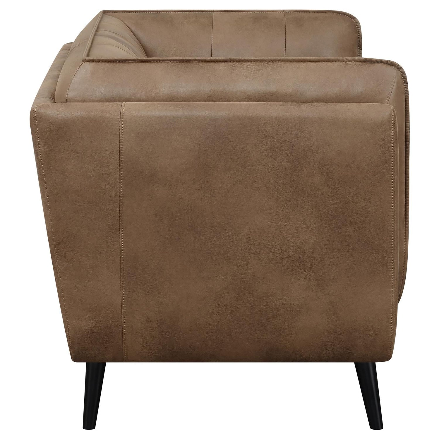 Thatcher Upholstered Button Tufted Loveseat Brown - 509422 - Bien Home Furniture &amp; Electronics