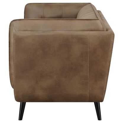 Thatcher Upholstered Button Tufted Sofa Brown - 509421 - Bien Home Furniture &amp; Electronics