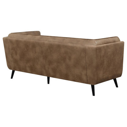 Thatcher Upholstered Button Tufted Sofa Brown - 509421 - Bien Home Furniture &amp; Electronics