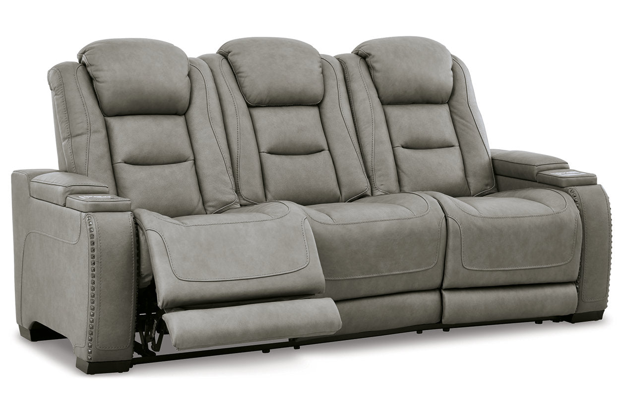 The Man-Den Gray Power Reclining Sofa - U8530515 - Bien Home Furniture &amp; Electronics
