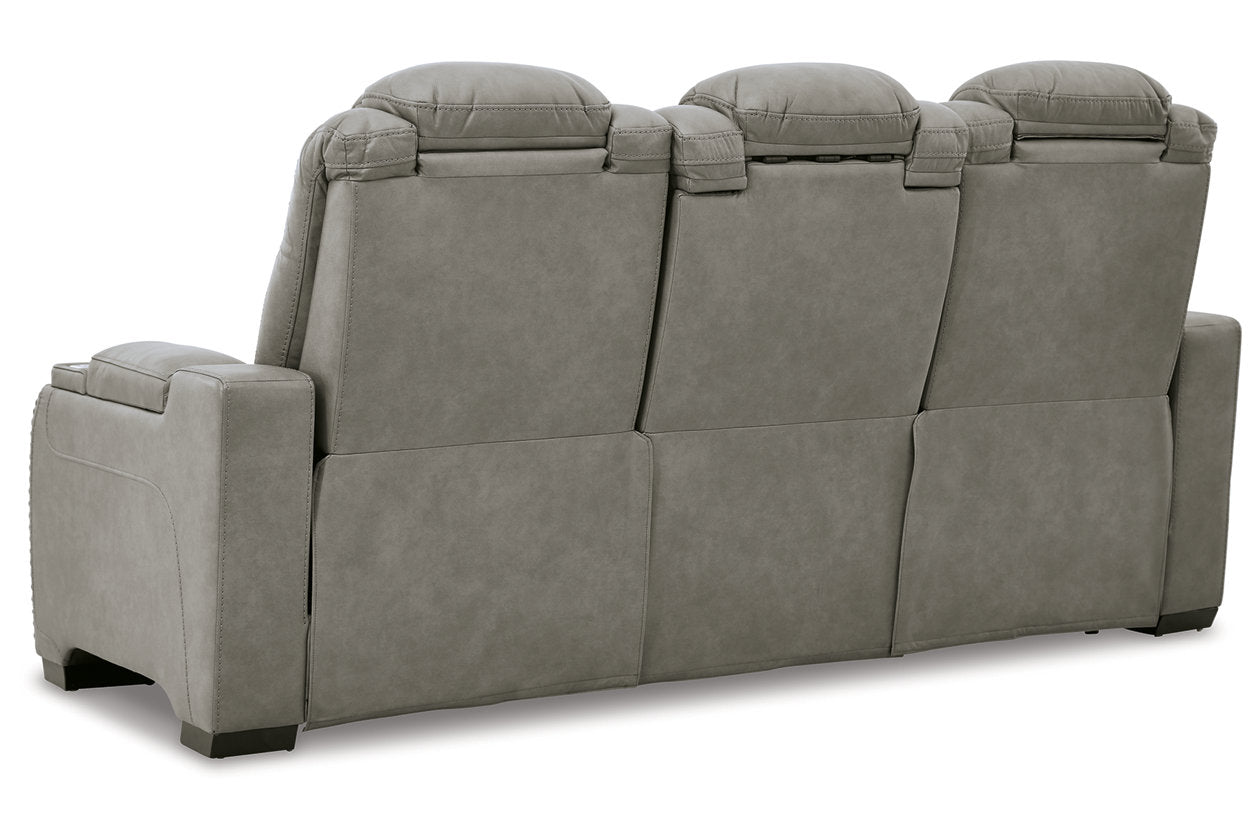 The Man-Den Gray Power Reclining Sofa - U8530515 - Bien Home Furniture &amp; Electronics