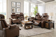 The Man-Den Mahogany Power Reclining Living Room Set - SET | U8530615 | U8530618 | U8530613 - Bien Home Furniture & Electronics