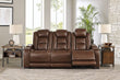 The Man-Den Mahogany Power Reclining Sofa - U8530615 - Bien Home Furniture & Electronics