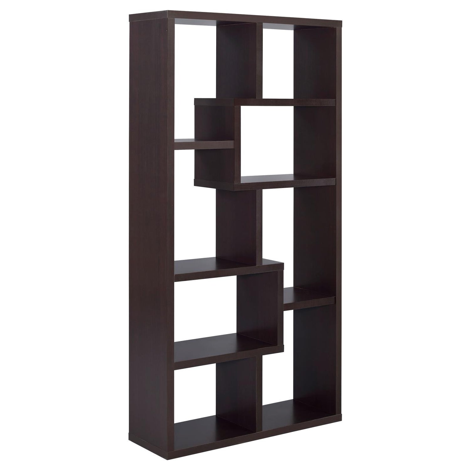 Theo Cappuccino 10-Shelf Bookcase - 800264 - Bien Home Furniture &amp; Electronics