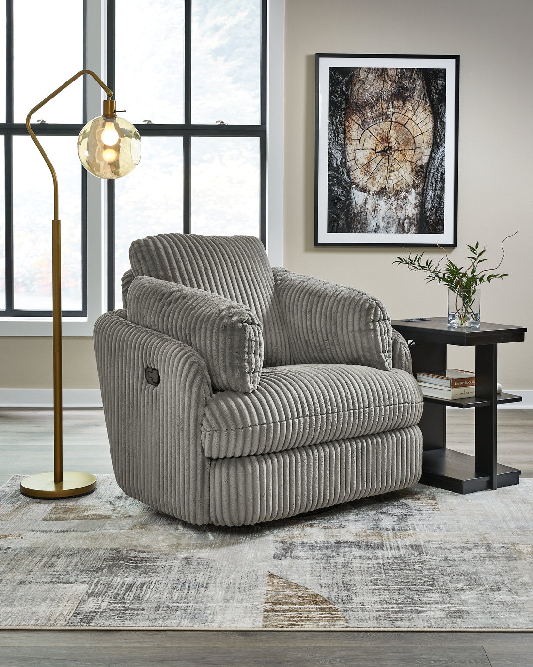 Tie-Breaker Fog Swivel Glider Recliner - 9490361 - Bien Home Furniture & Electronics