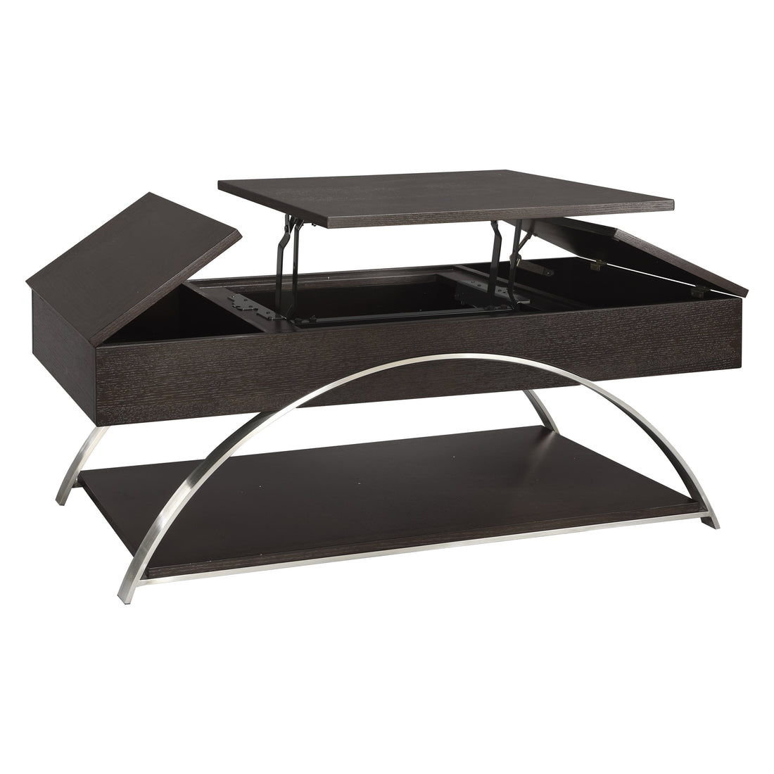 Tioga Espresso/Chrome Lift Top Cocktail Table - 3533RF-30 - Bien Home Furniture &amp; Electronics