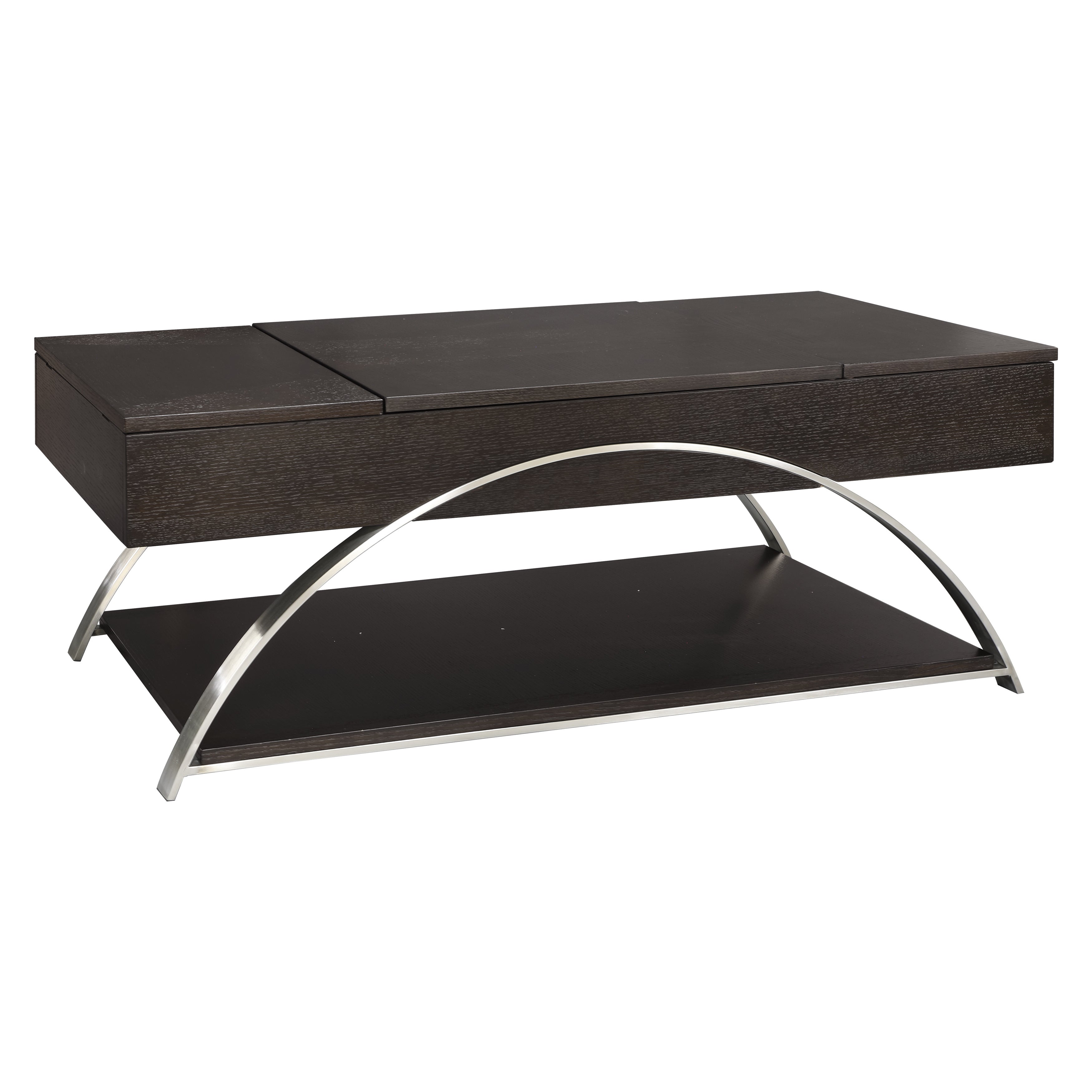 Tioga Espresso/Chrome Lift Top Cocktail Table - 3533RF-30 - Bien Home Furniture &amp; Electronics