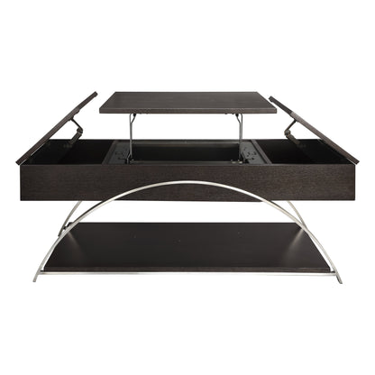 Tioga Espresso/Chrome Lift Top Cocktail Table - 3533RF-30 - Bien Home Furniture &amp; Electronics