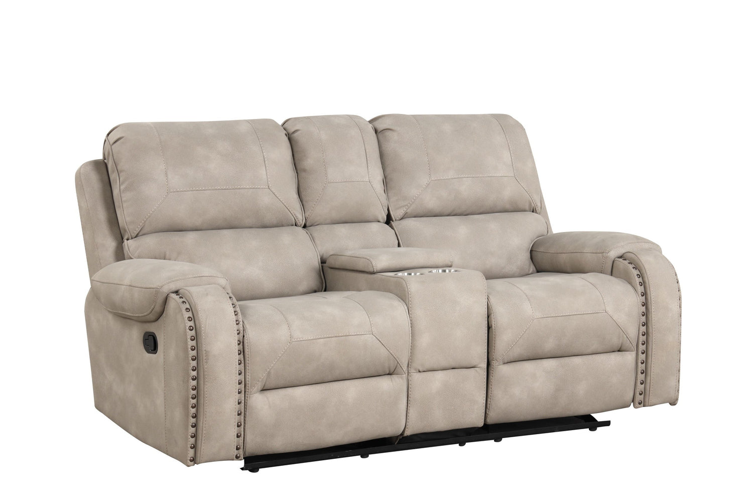 Titan1002-Stone OVERSIZED 3pc Reclining Set - Titan1002 Stone - Bien Home Furniture &amp; Electronics