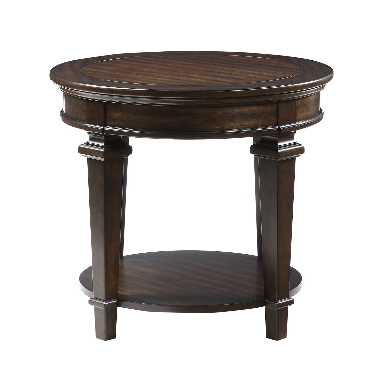 Tobias Espresso Round End Table - 3681-04RD - Bien Home Furniture &amp; Electronics