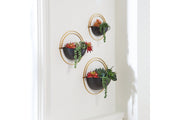 Tobins Black/Gold Finish Wall Planter, Set of 3 - A8010374 - Bien Home Furniture & Electronics