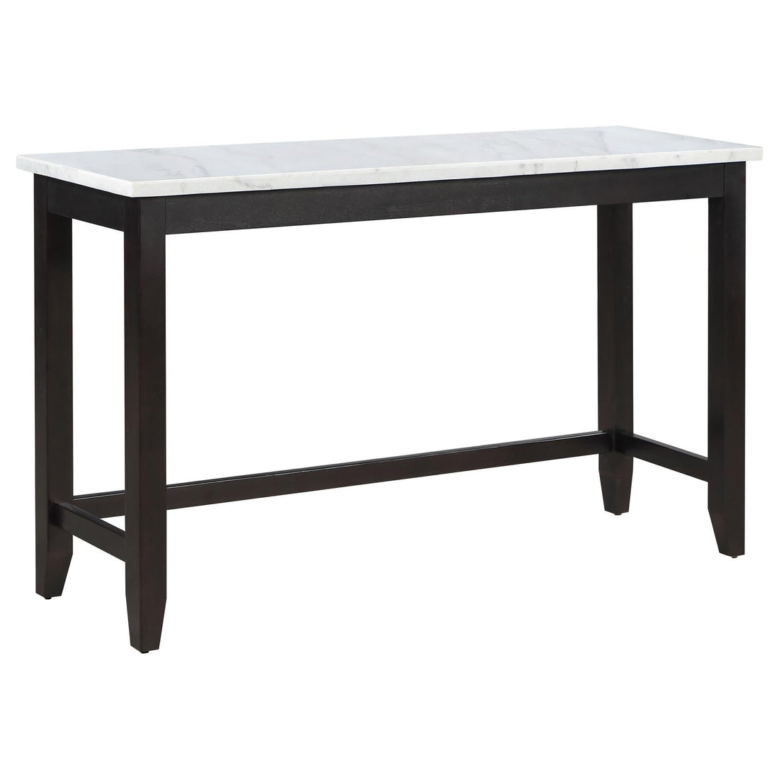Toby Espresso/White Rectangular Marble Top Counter Height Table - 115528 - Bien Home Furniture &amp; Electronics