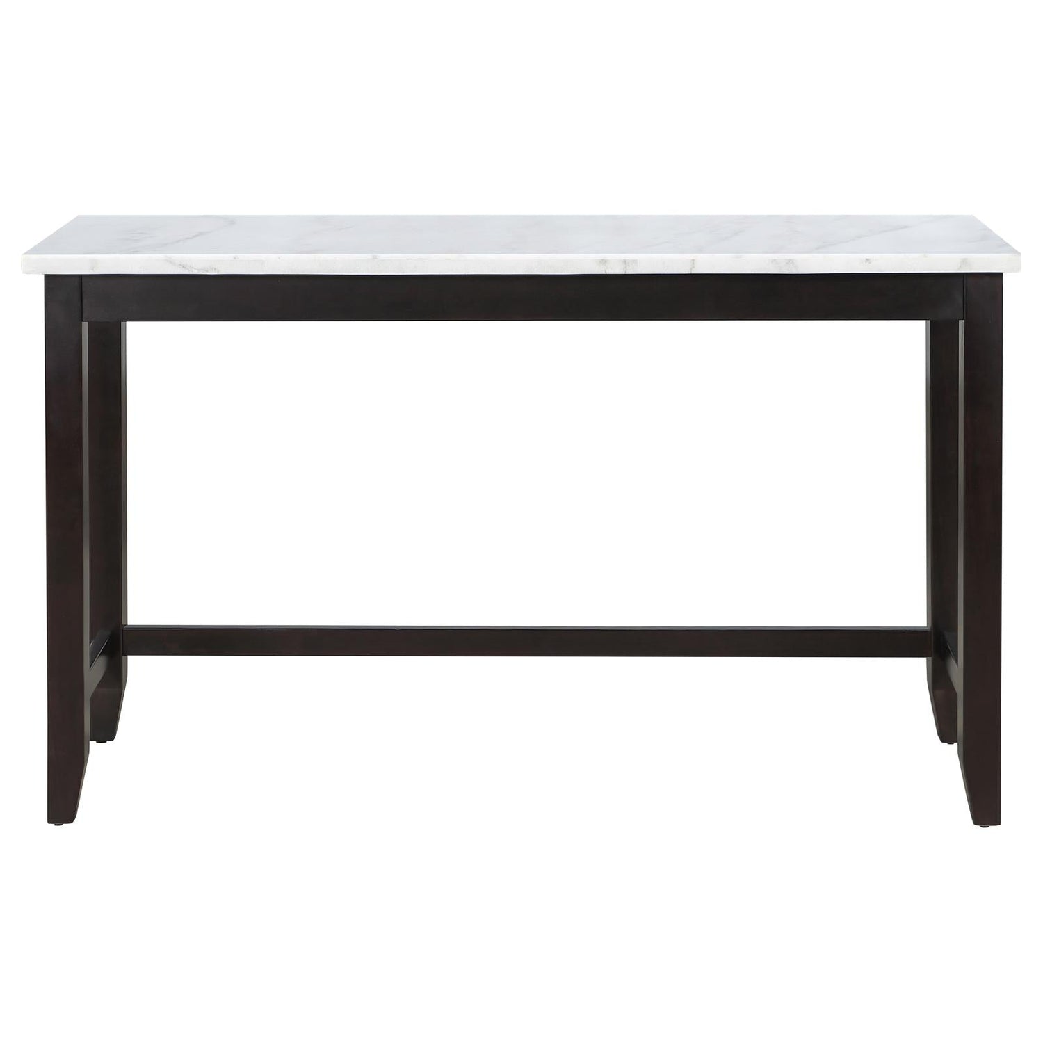 Toby Espresso/White Rectangular Marble Top Counter Height Table - 115528 - Bien Home Furniture &amp; Electronics