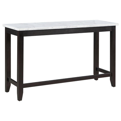 Toby Espresso/White Rectangular Marble Top Counter Height Table - 115528 - Bien Home Furniture &amp; Electronics