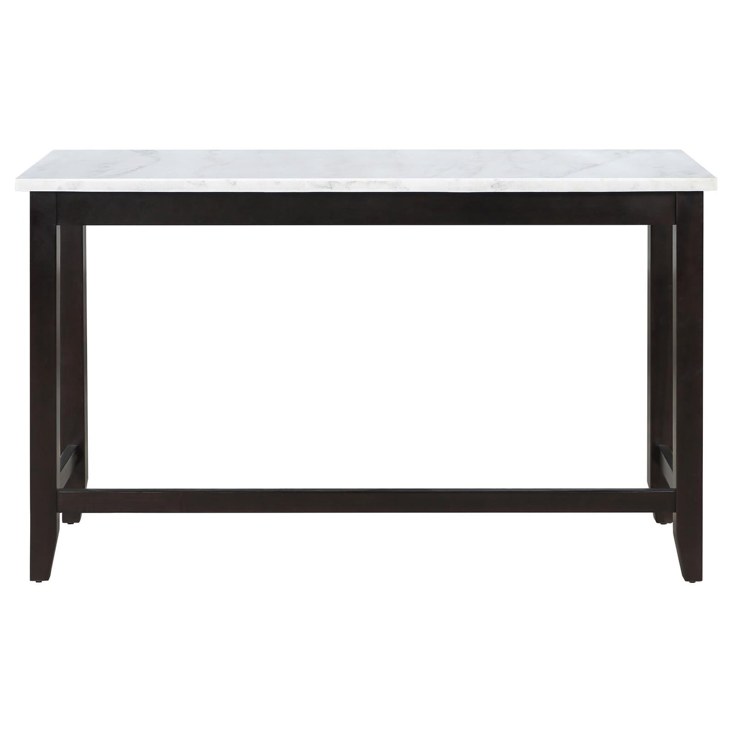 Toby Espresso/White Rectangular Marble Top Counter Height Table - 115528 - Bien Home Furniture &amp; Electronics