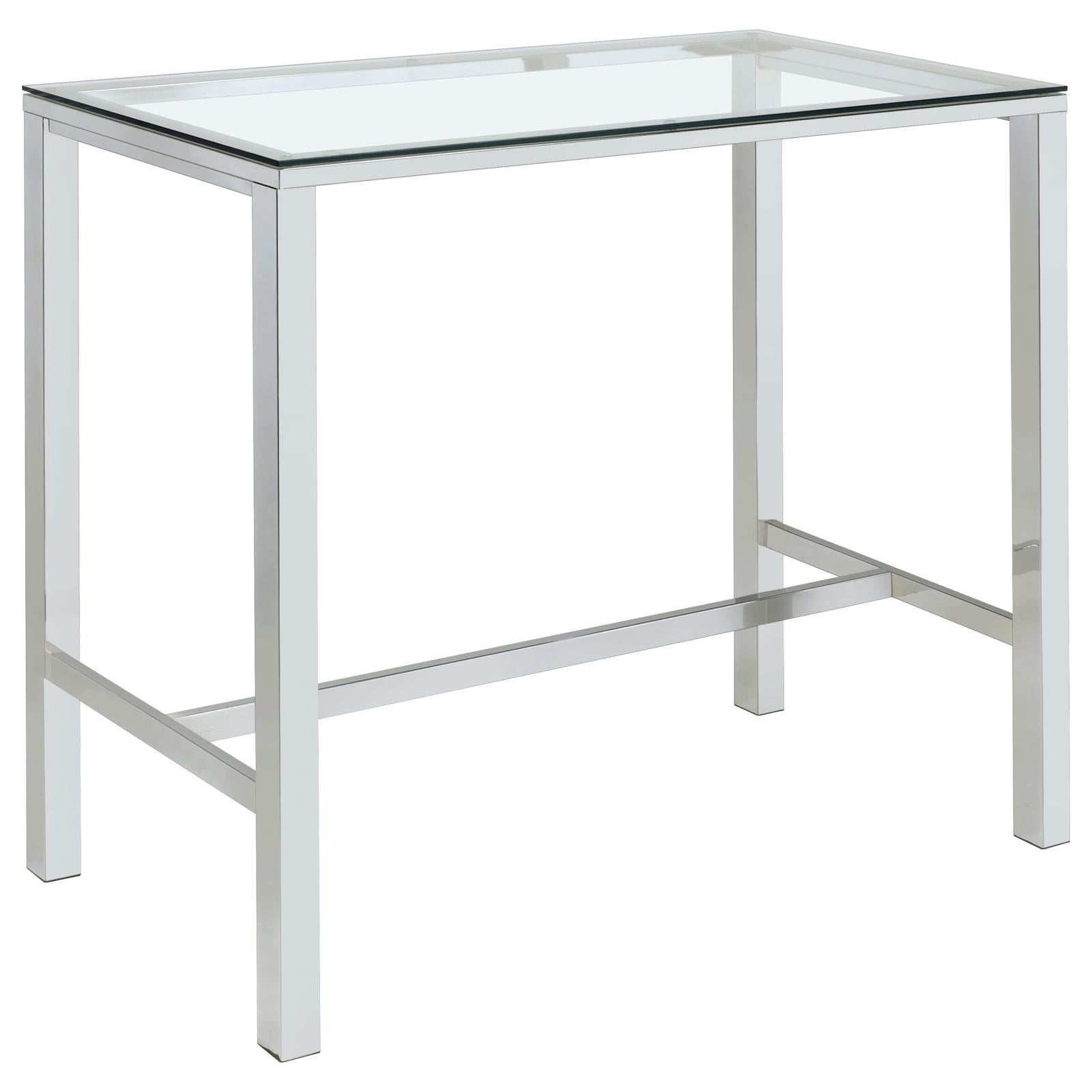 Tolbert 5-piece Bar Set with Acrylic Chairs Clear and Chrome - 104873-S5 - Bien Home Furniture &amp; Electronics