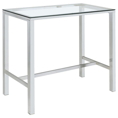 Tolbert 5-piece Bar Set with Acrylic Chairs Clear and Chrome - 104873-S5 - Bien Home Furniture &amp; Electronics