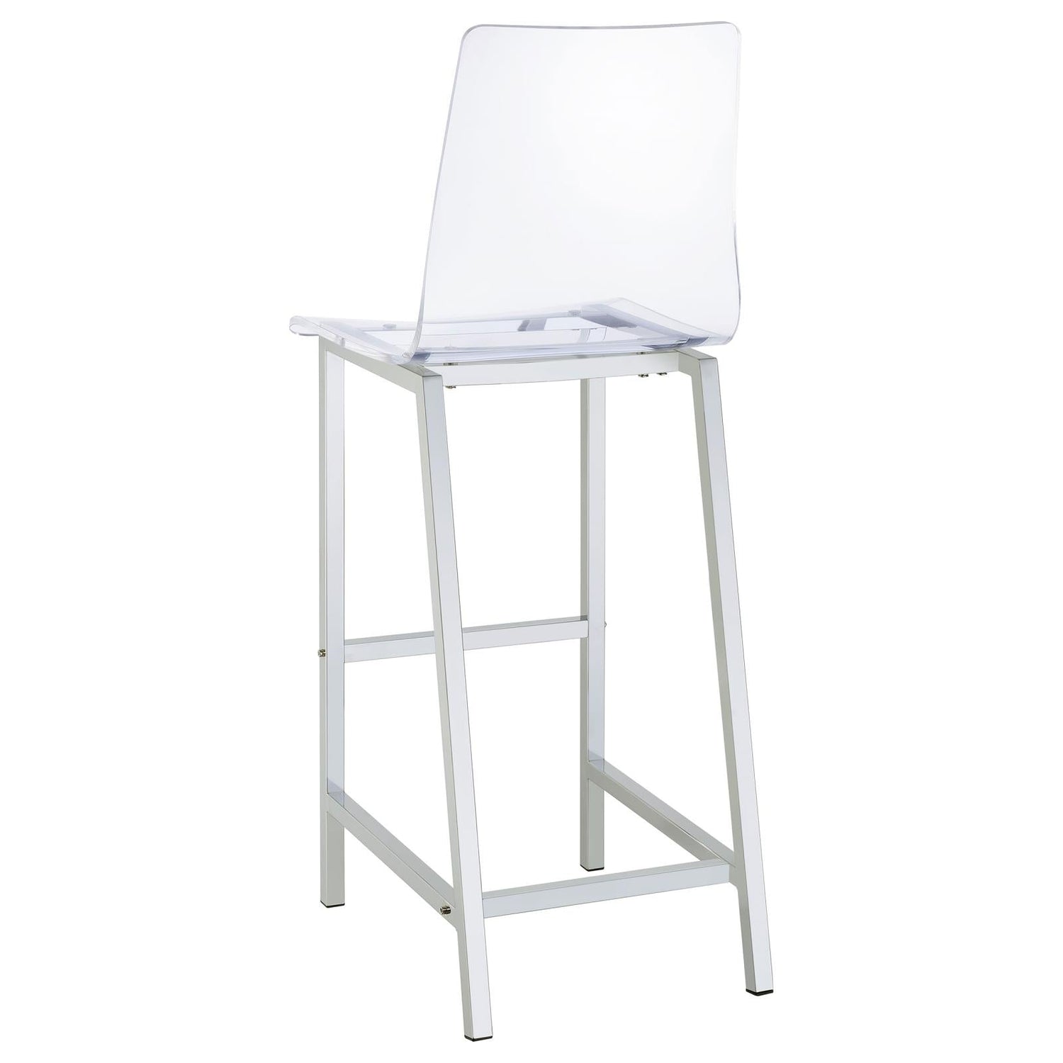 Tolbert 5-piece Bar Set with Acrylic Chairs Clear and Chrome - 104873-S5 - Bien Home Furniture &amp; Electronics