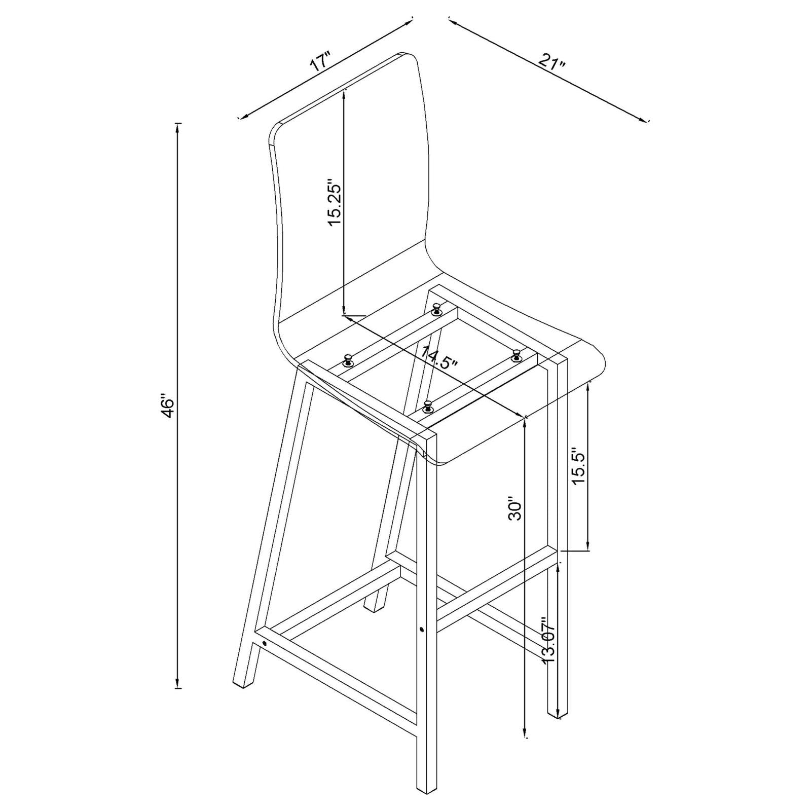 Tolbert 5-piece Bar Set with Acrylic Chairs Clear and Chrome - 104873-S5 - Bien Home Furniture &amp; Electronics
