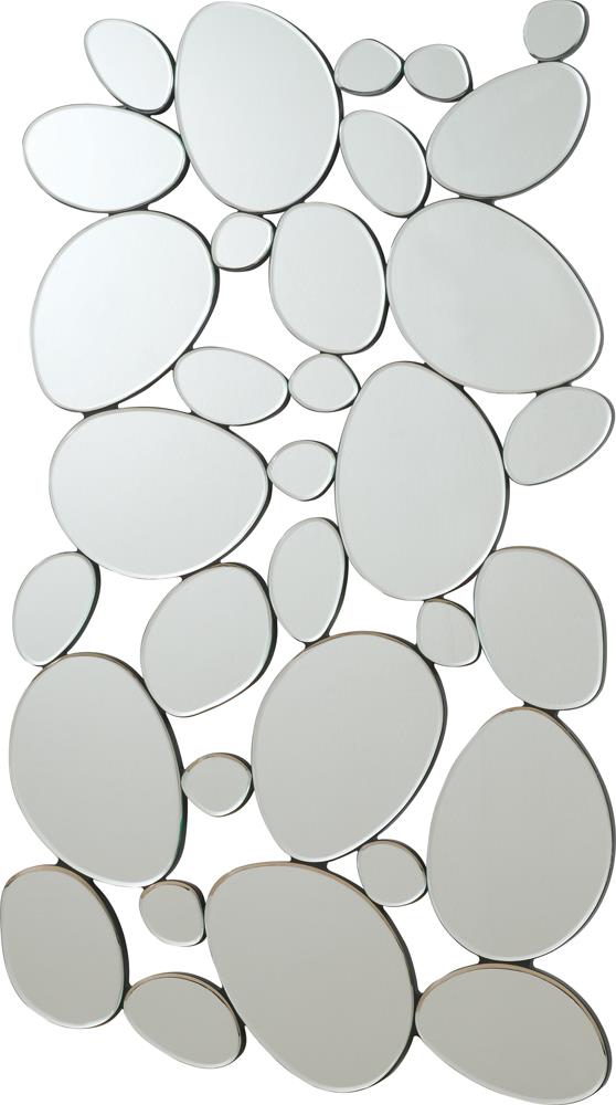 Topher Silver Pebble-Shaped Decorative Mirror - 901791 - Bien Home Furniture &amp; Electronics