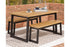 Town Wood Brown/Black Outdoor Dining Table Set, Set of 3 - P220-115 - Bien Home Furniture & Electronics