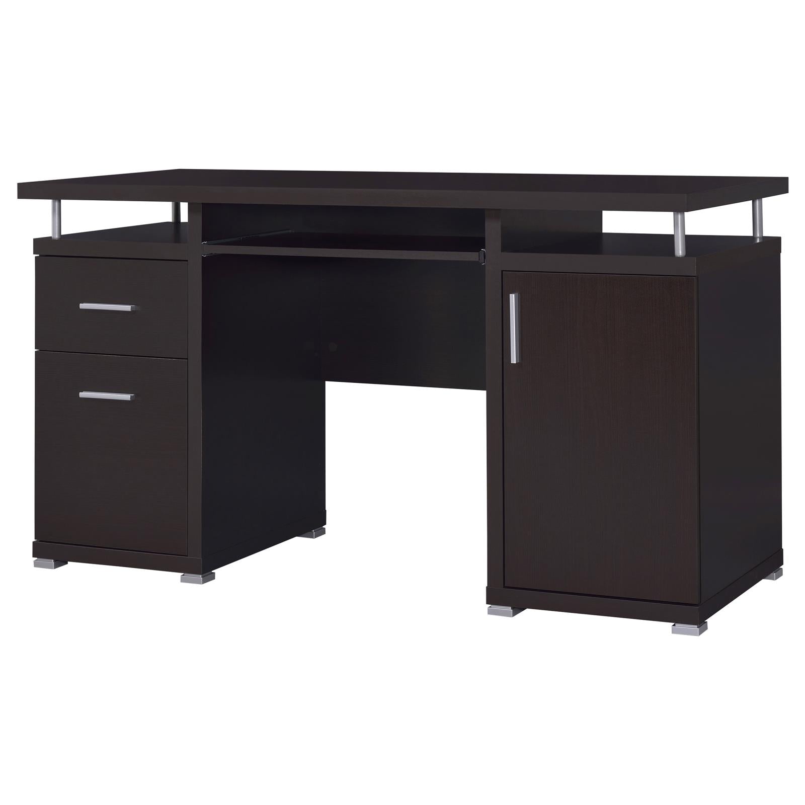 Tracy Cappuccino 2-Drawer Computer Desk - 800107 - Bien Home Furniture &amp; Electronics