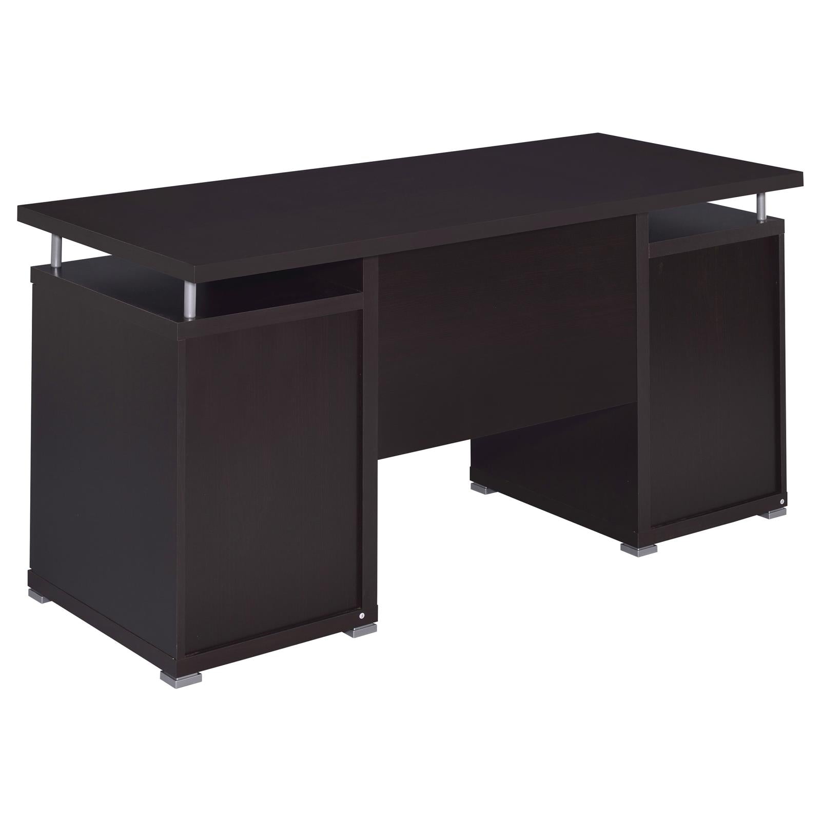 Tracy Cappuccino 2-Drawer Computer Desk - 800107 - Bien Home Furniture &amp; Electronics