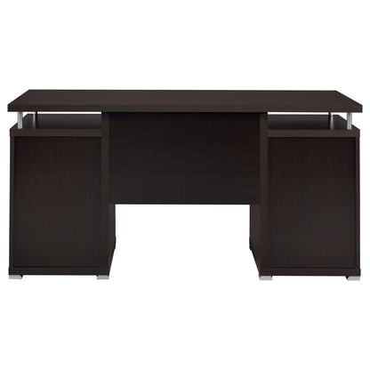 Tracy Cappuccino 2-Drawer Computer Desk - 800107 - Bien Home Furniture &amp; Electronics