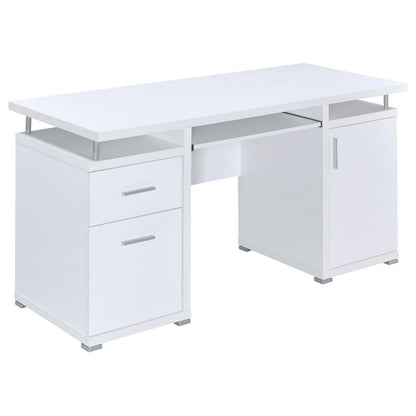 Tracy White 2-Drawer Computer Desk - 800108 - Bien Home Furniture &amp; Electronics