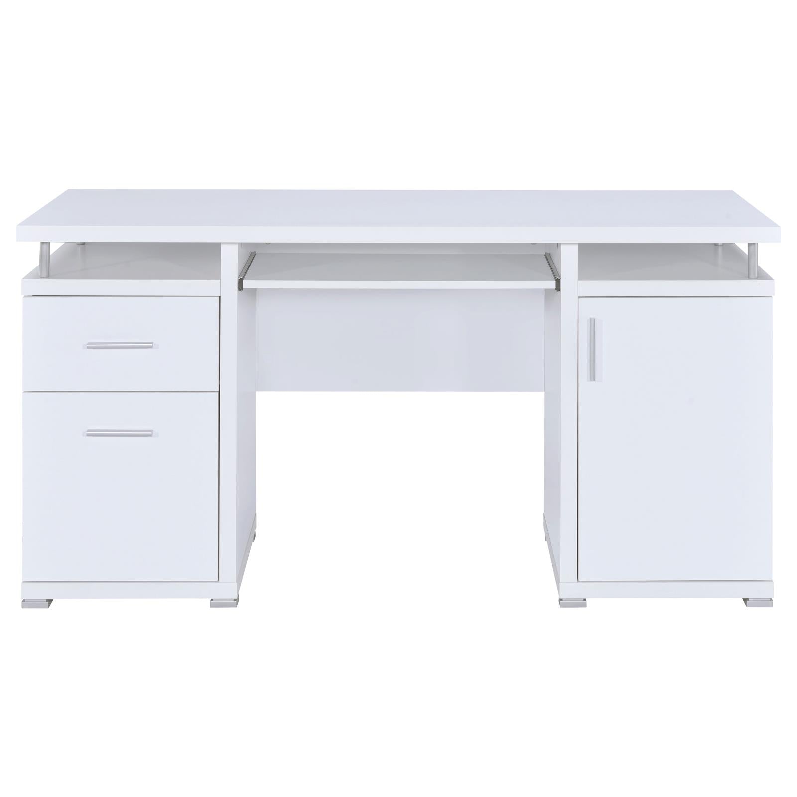 Tracy White 2-Drawer Computer Desk - 800108 - Bien Home Furniture &amp; Electronics