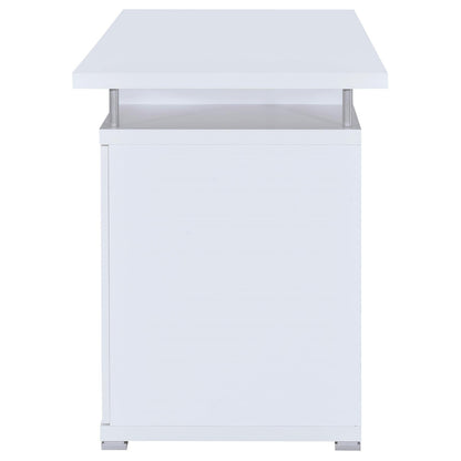 Tracy White 2-Drawer Computer Desk - 800108 - Bien Home Furniture &amp; Electronics