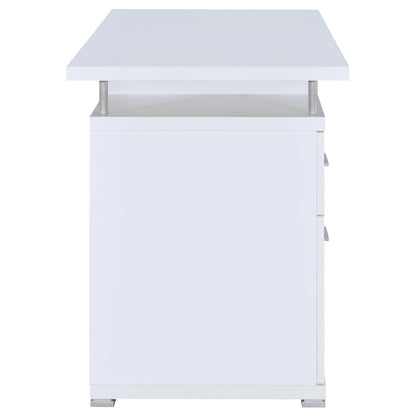 Tracy White 2-Drawer Computer Desk - 800108 - Bien Home Furniture &amp; Electronics