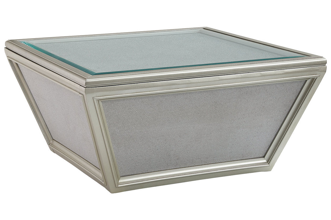 Traleena Silver Finish Coffee Table - T957-8 - Bien Home Furniture &amp; Electronics