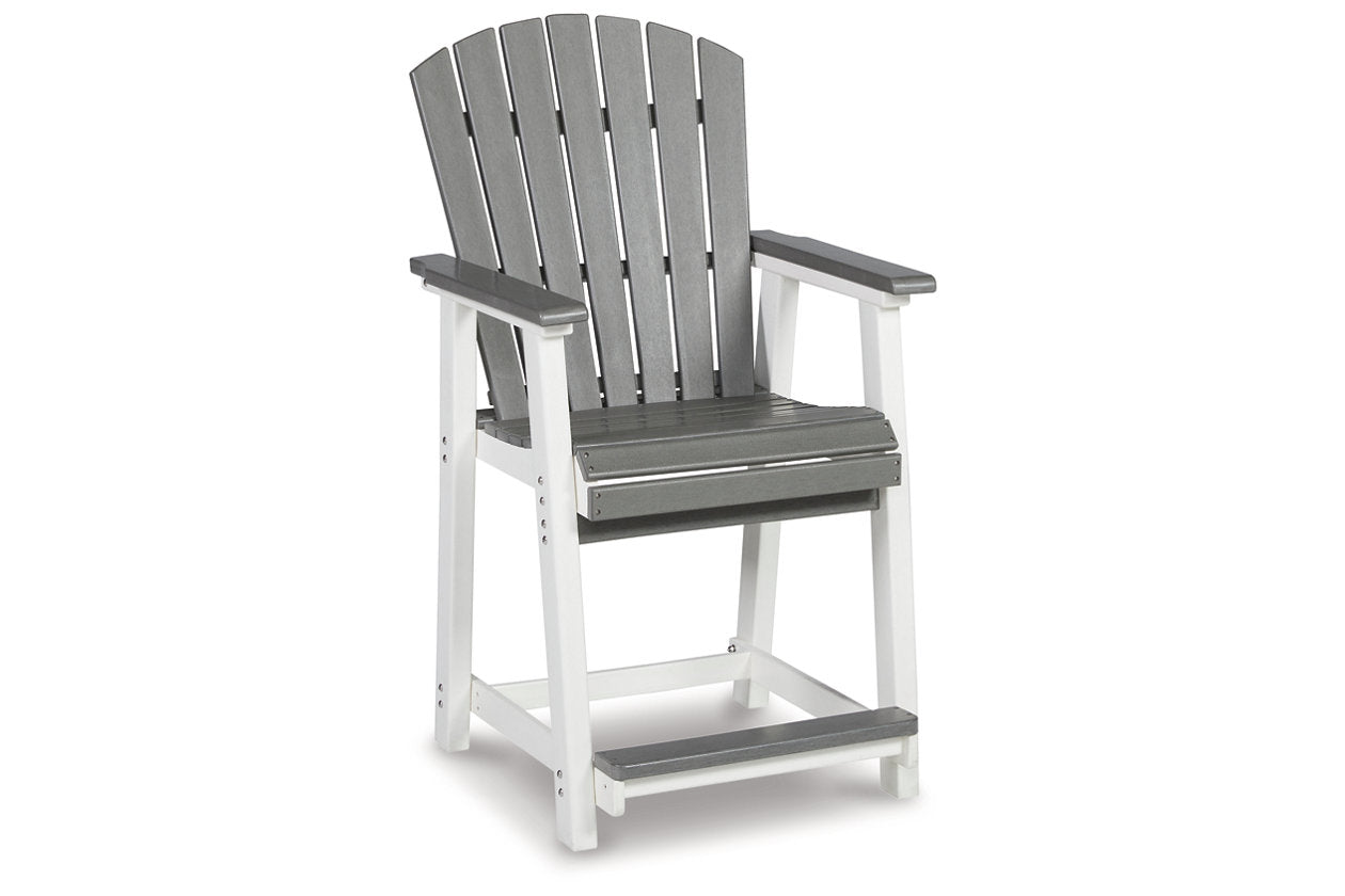 Transville Gray/White Outdoor Counter Height Barstool, Set of 2 - P210-124 - Bien Home Furniture &amp; Electronics
