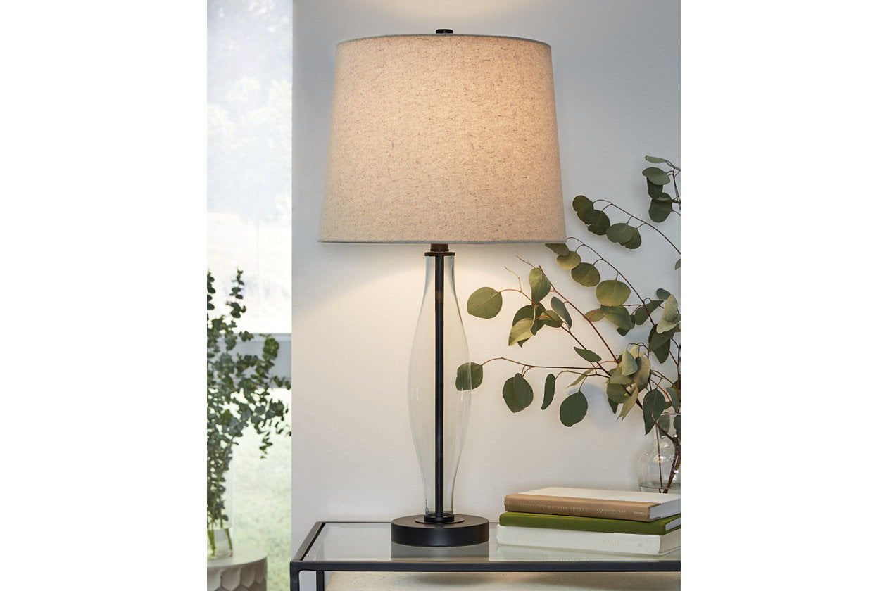 Travisburg Clear/Black Table Lamp, Set of 2 - L430814 - Bien Home Furniture &amp; Electronics