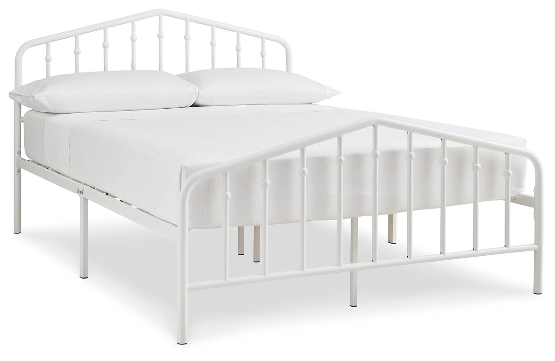 Trentlore White Full Metal Bed - B076-672 - Bien Home Furniture &amp; Electronics